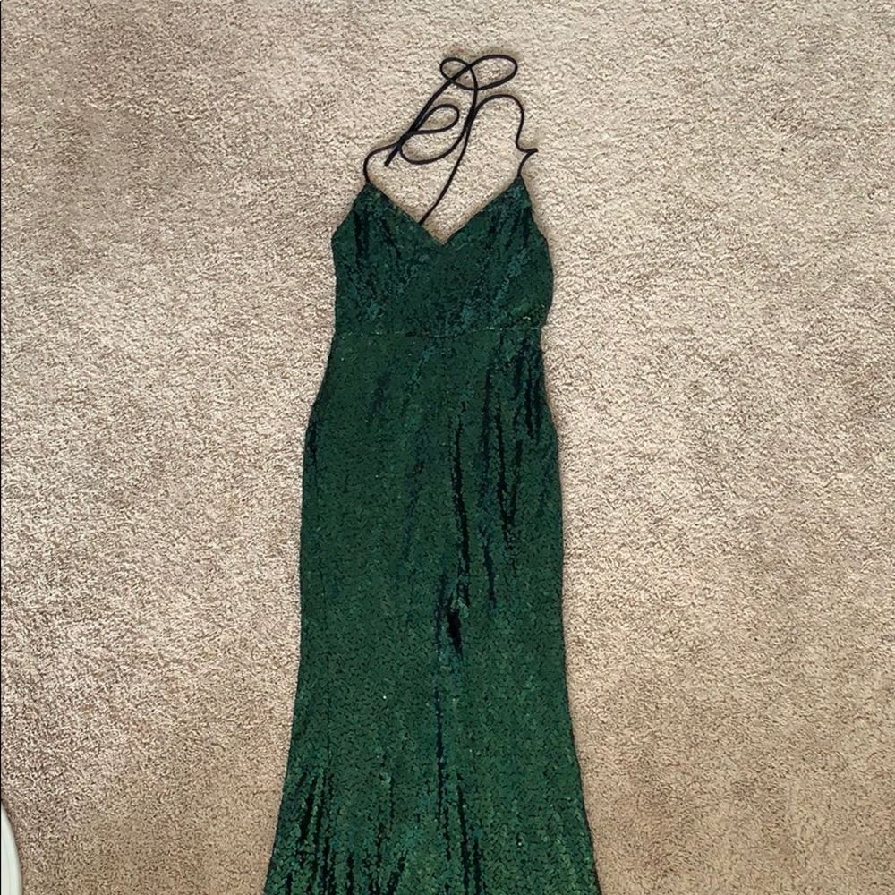 Windsor Green Sequin Prom Dress